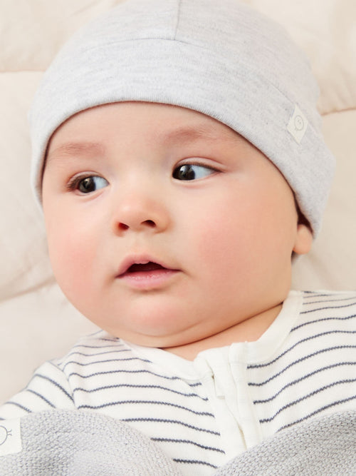 MORI Grey Supersoft Baby Hat image 1