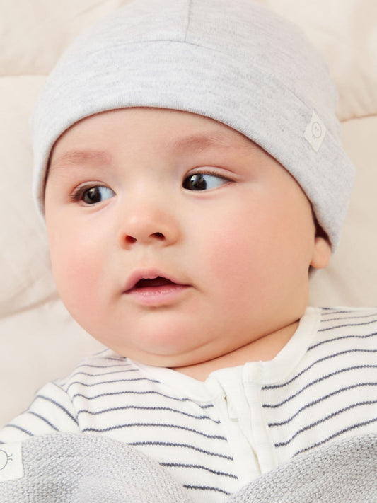 MORI Grey Supersoft Baby Hat image 1