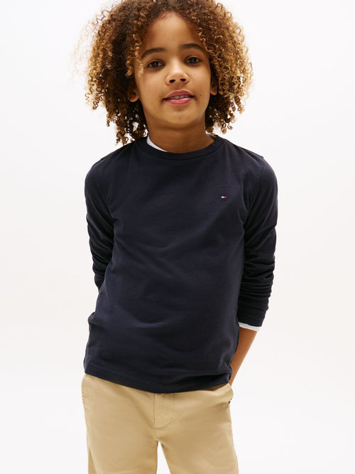 Tommy Hilfiger Blue Basic Long Sleeve Top image 1