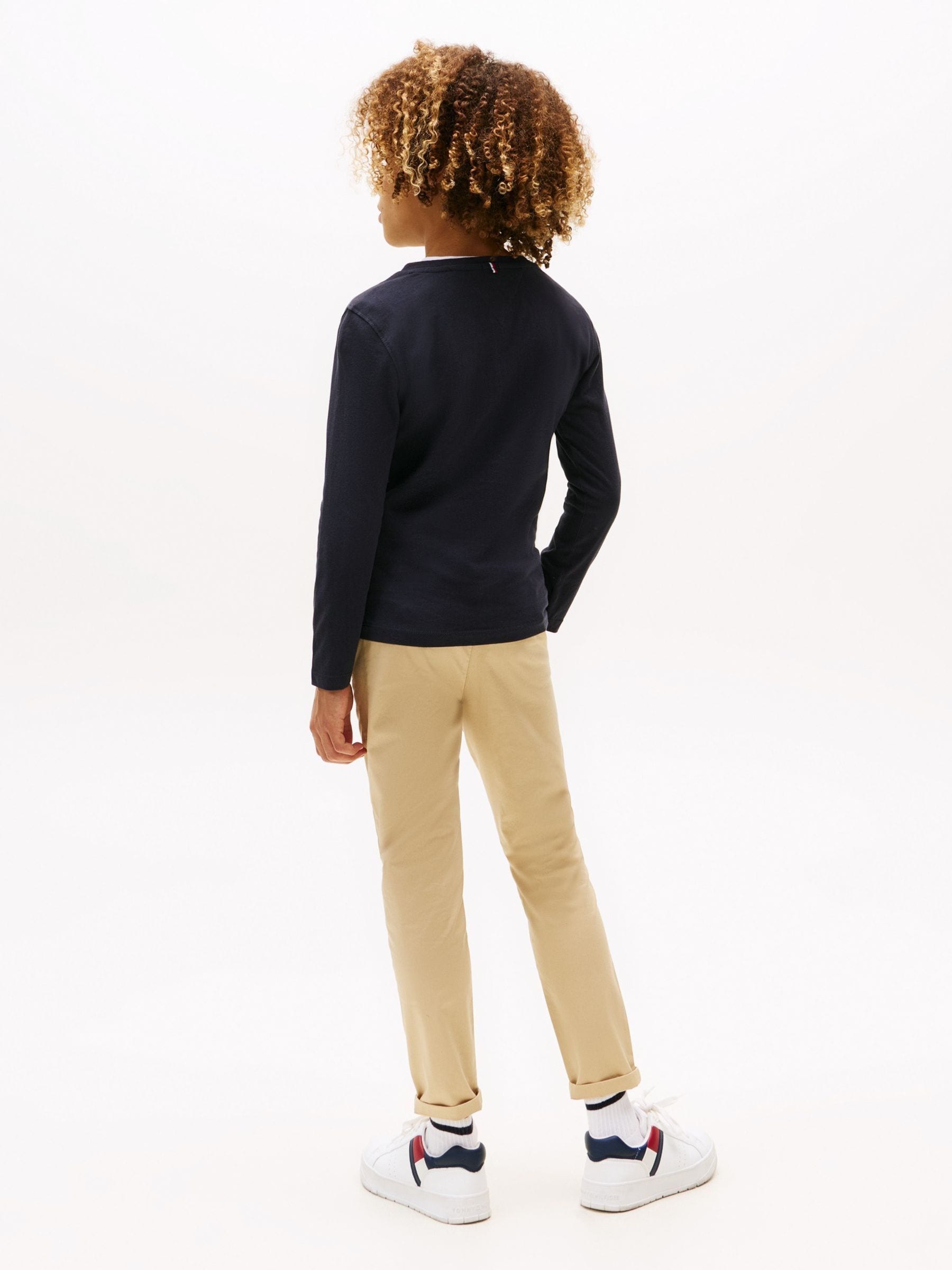 Tommy Hilfiger Blue Basic Long Sleeve Top image 2