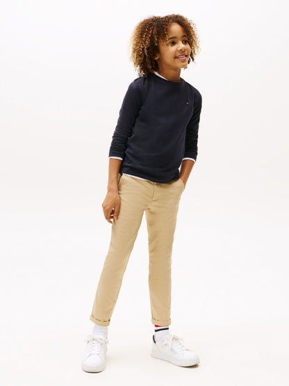 Tommy Hilfiger Blue Basic Long Sleeve Top image 3