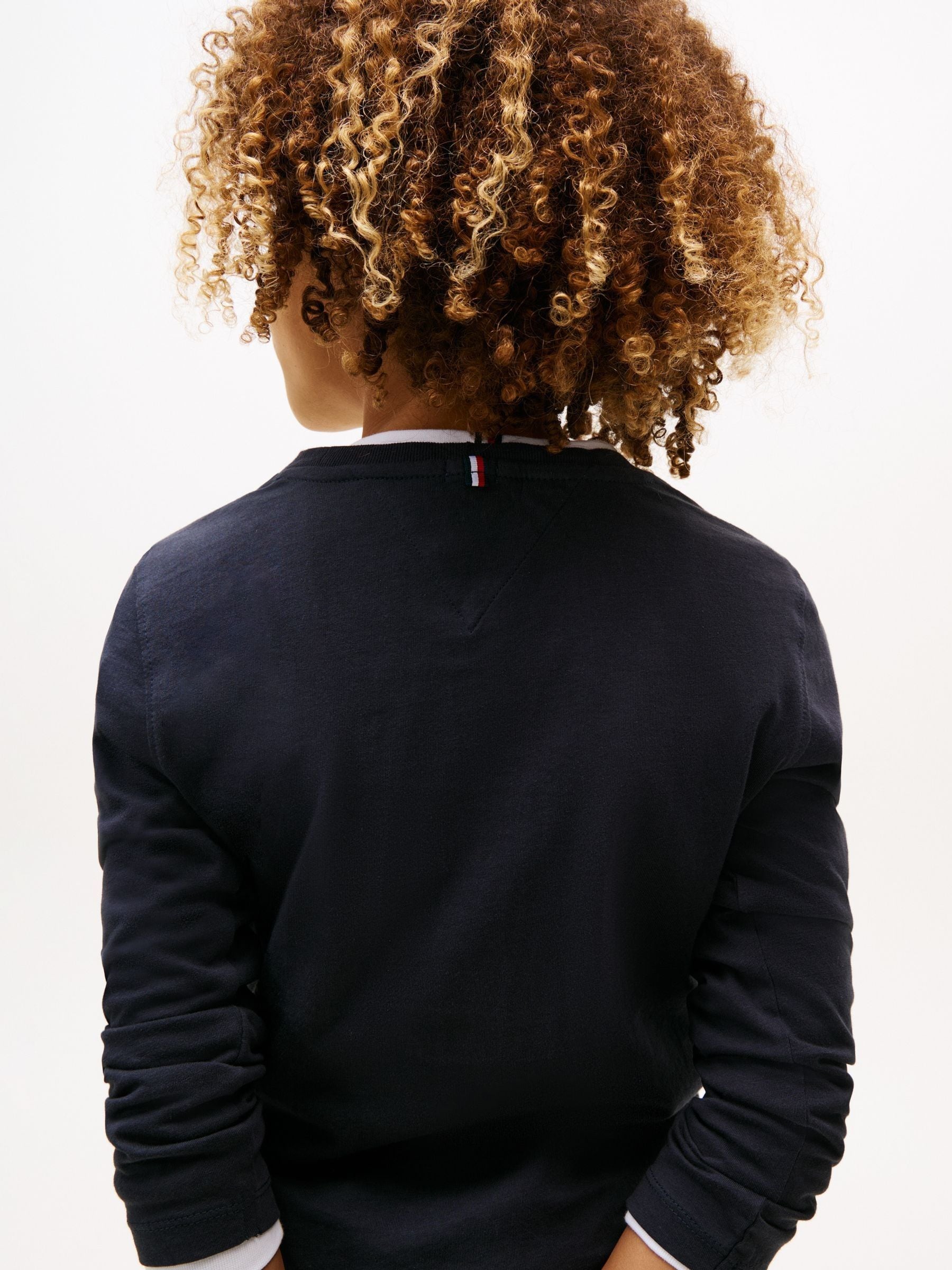 Tommy Hilfiger Blue Basic Long Sleeve Top image 5