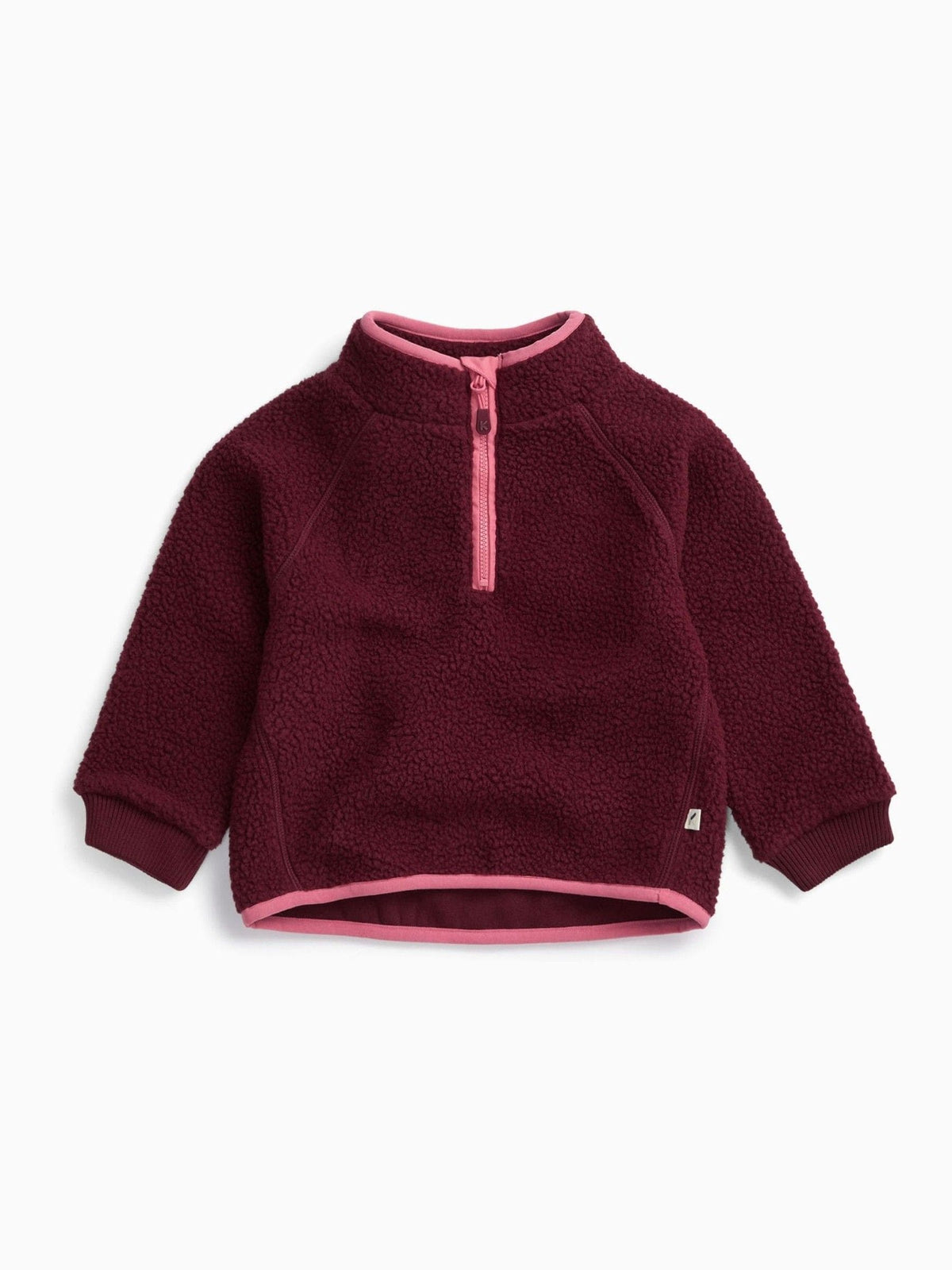 Dsiney Kidz - KIDLY by MORI Red Teal Soft Sherpa Fleece Jumper image 3