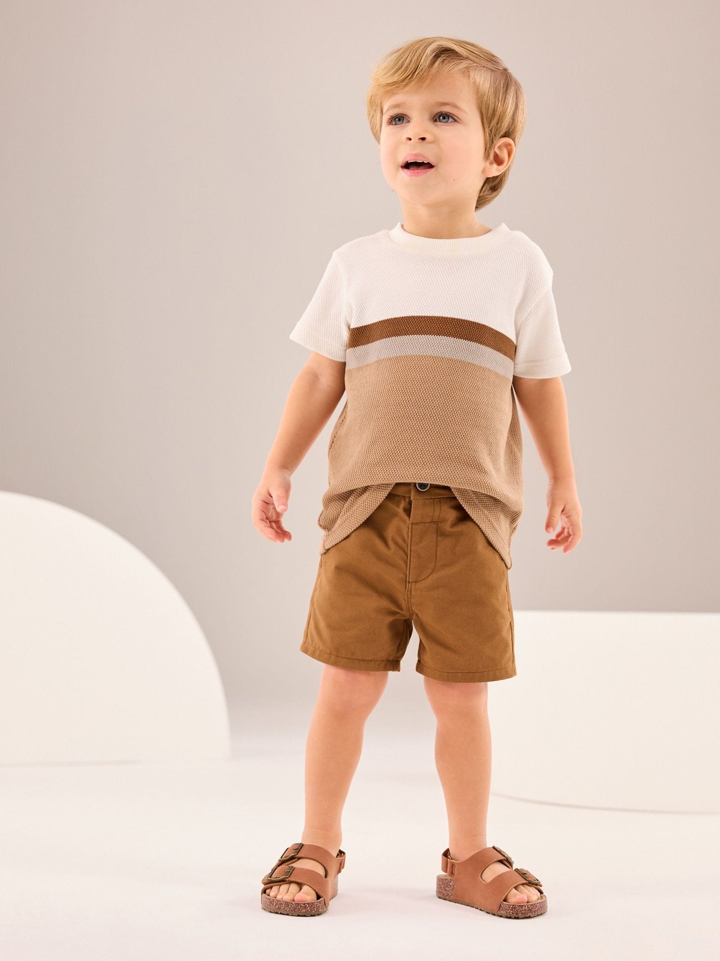 Dsiney Kidz - Tan Brown Chino Shorts (3mths-7yrs) image 2