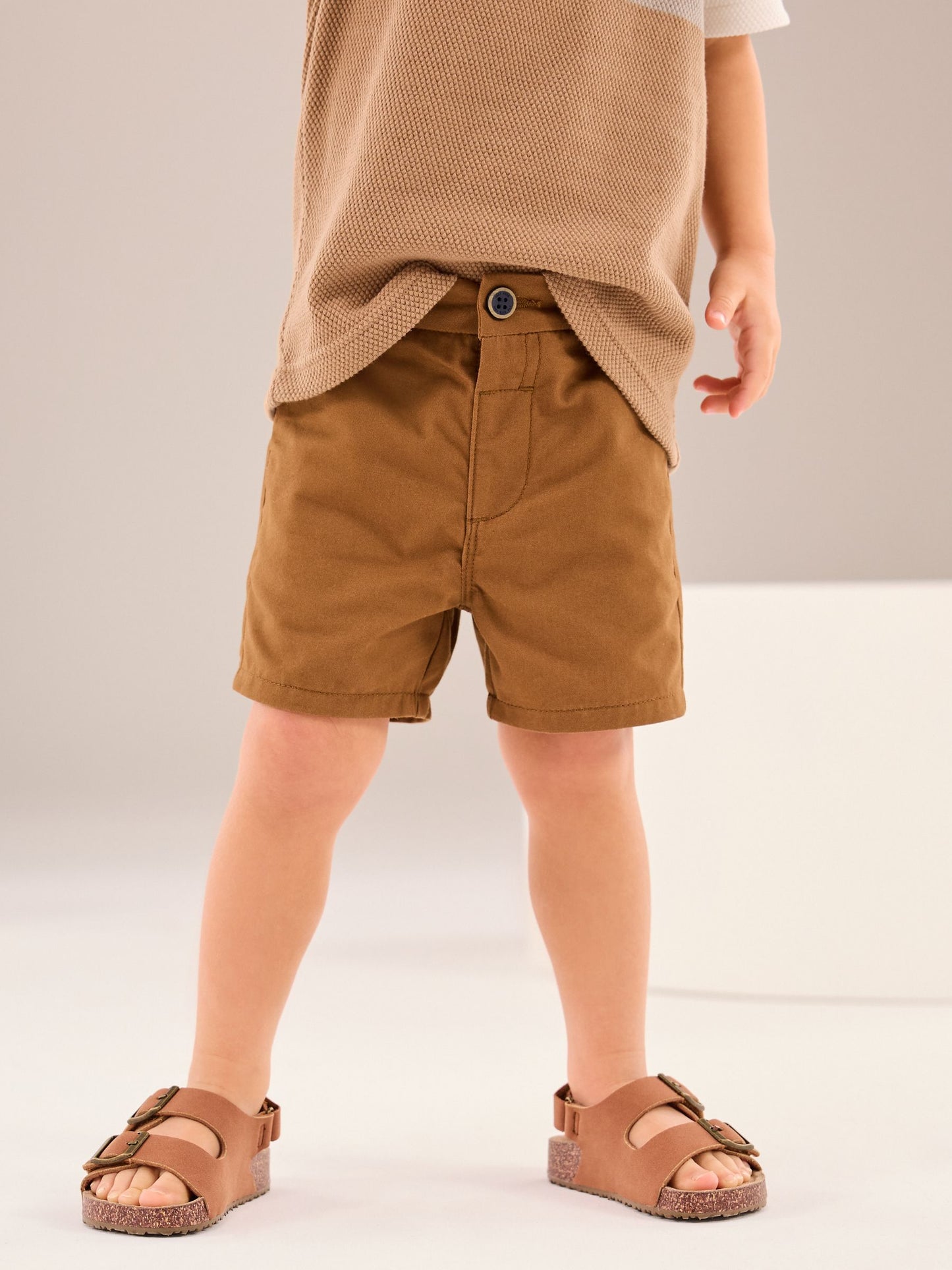 Dsiney Kidz - Tan Brown Chino Shorts (3mths-7yrs) image 1