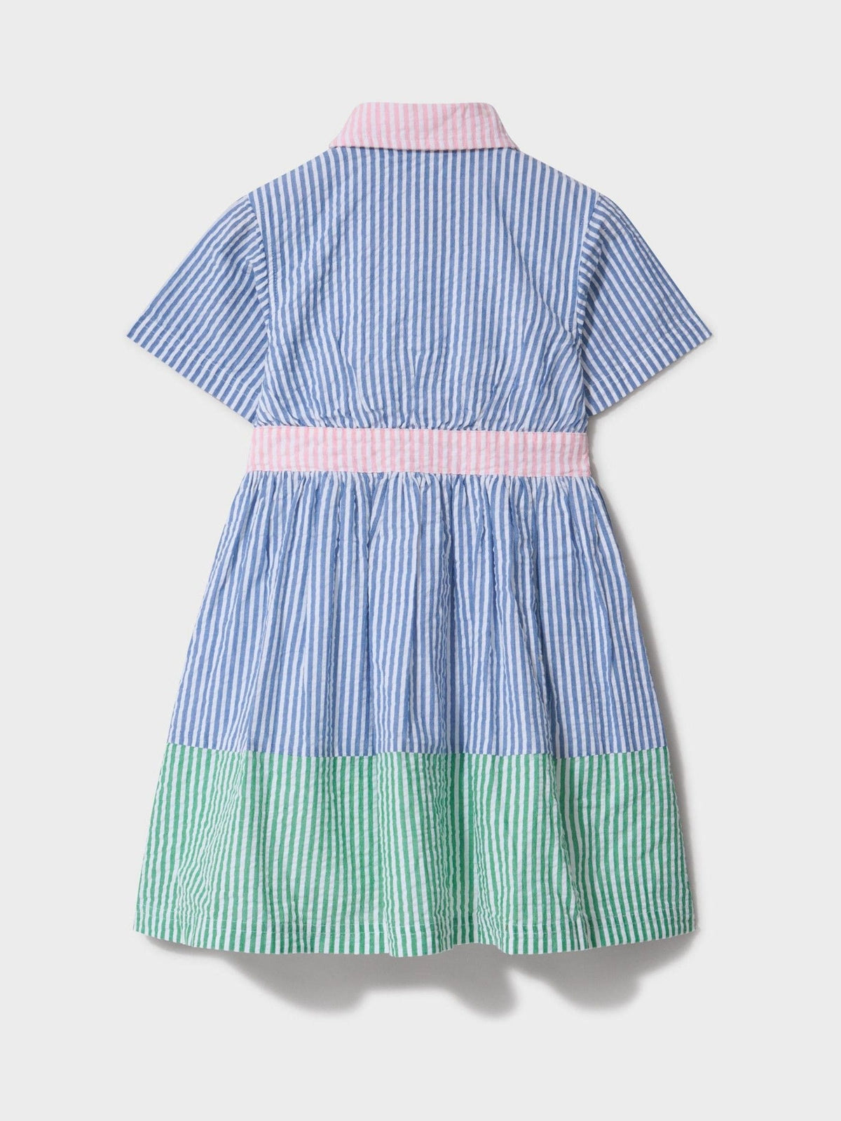Dsiney Kidz - Crew Clothing Blue Mix Ticking Shirt Dress image 2