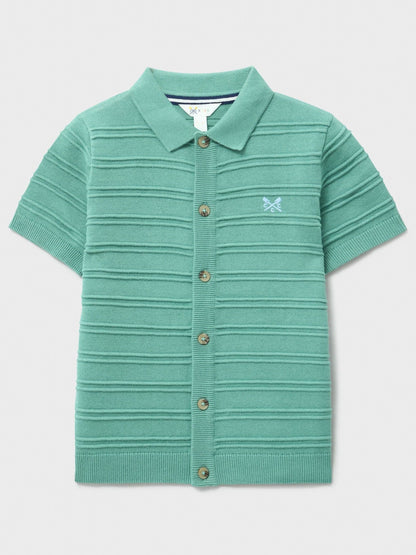 Dsiney Kidz - Crew Clothing Green Jacquard Knitted Polo Shirt image 1