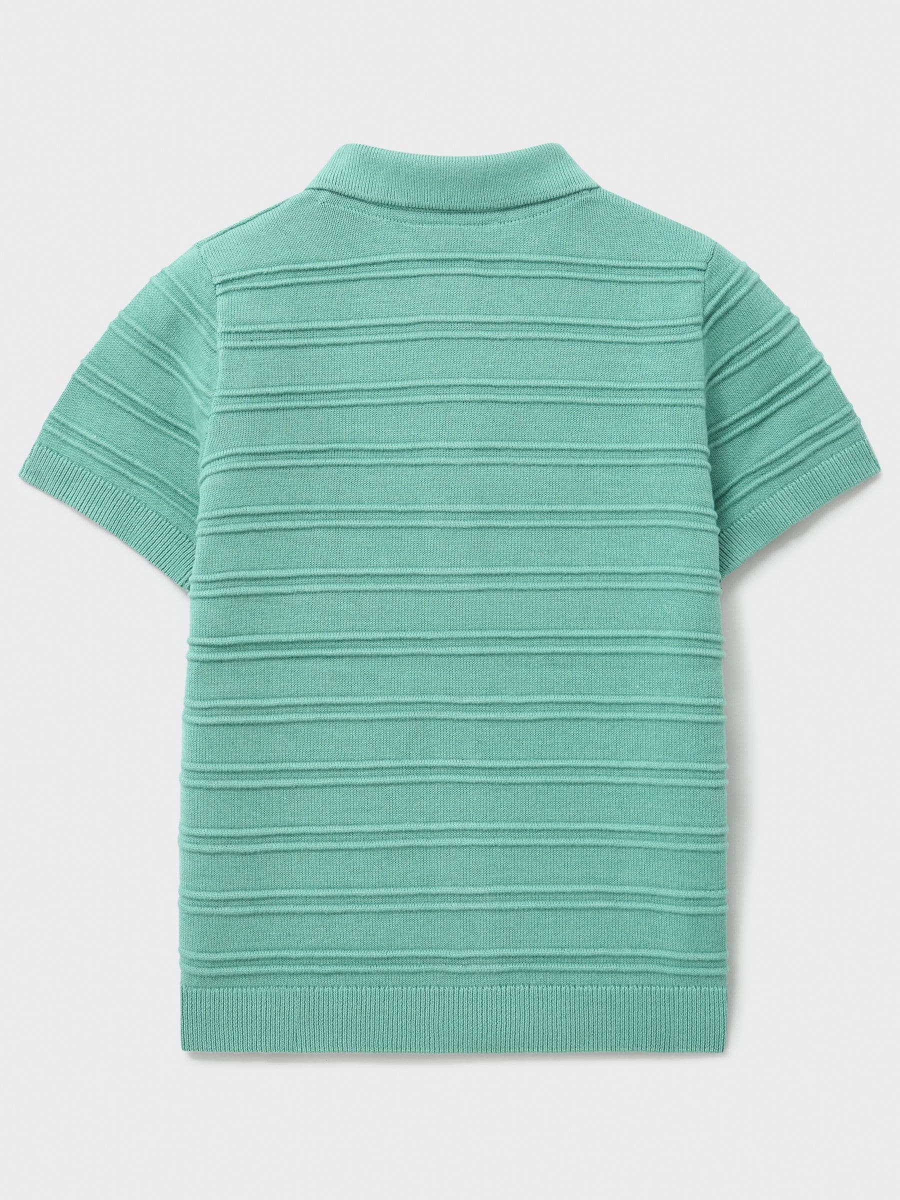 Dsiney Kidz - Crew Clothing Green Jacquard Knitted Polo Shirt image 2