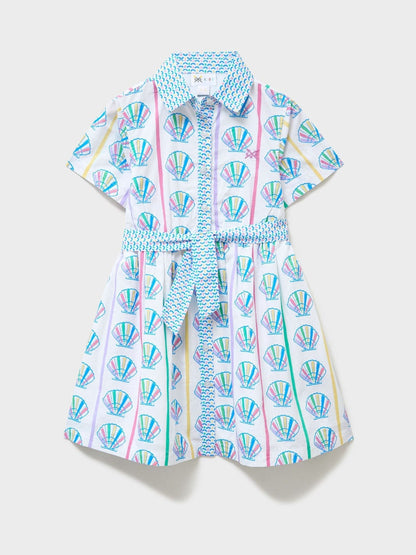Crew Clothing White Printed Shirt Dress image 1