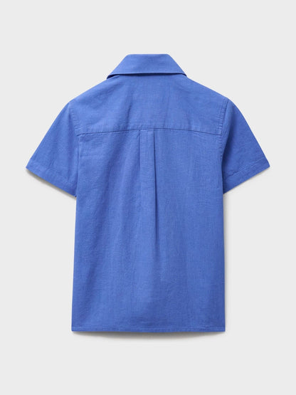 Dsiney Kidz - Crew Clothing Blue Short Sleeve Cotton-Linen Shirt image 2