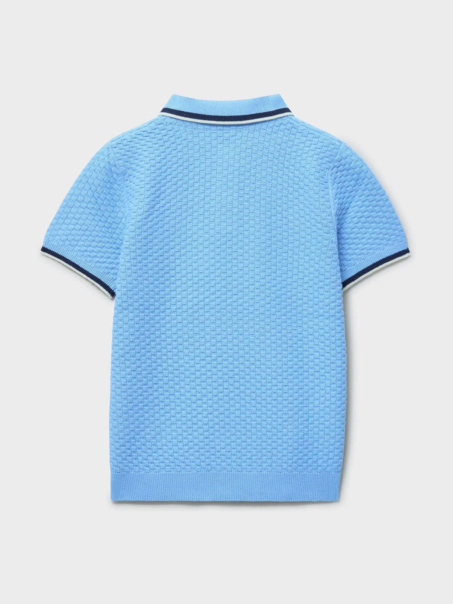 Dsiney Kidz - Crew Clothing Light Blue Short Sleeve Knitted Polo Shirt image 2