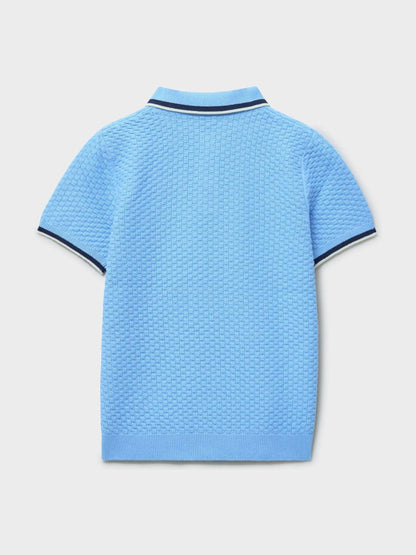 Dsiney Kidz - Crew Clothing Light Blue Short Sleeve Knitted Polo Shirt image 2