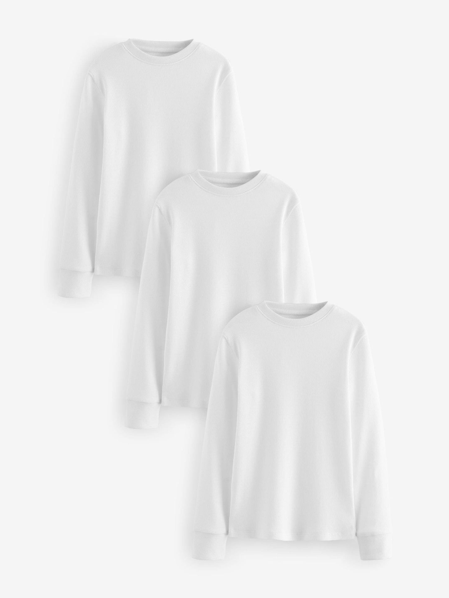 Dsiney Kidz - White 100% Cotton Long Sleeve T-Shirts 3 Pack (1.5-16yrs) image 1