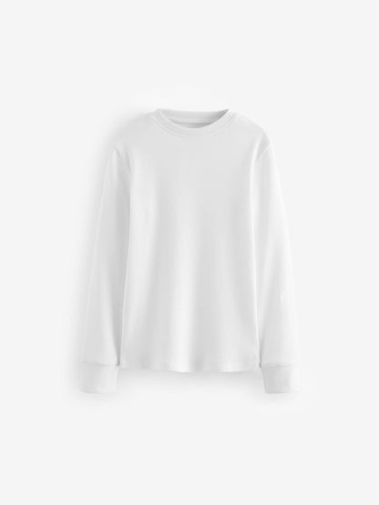 Dsiney Kidz - White 100% Cotton Long Sleeve T-Shirts 3 Pack (1.5-16yrs) image 2
