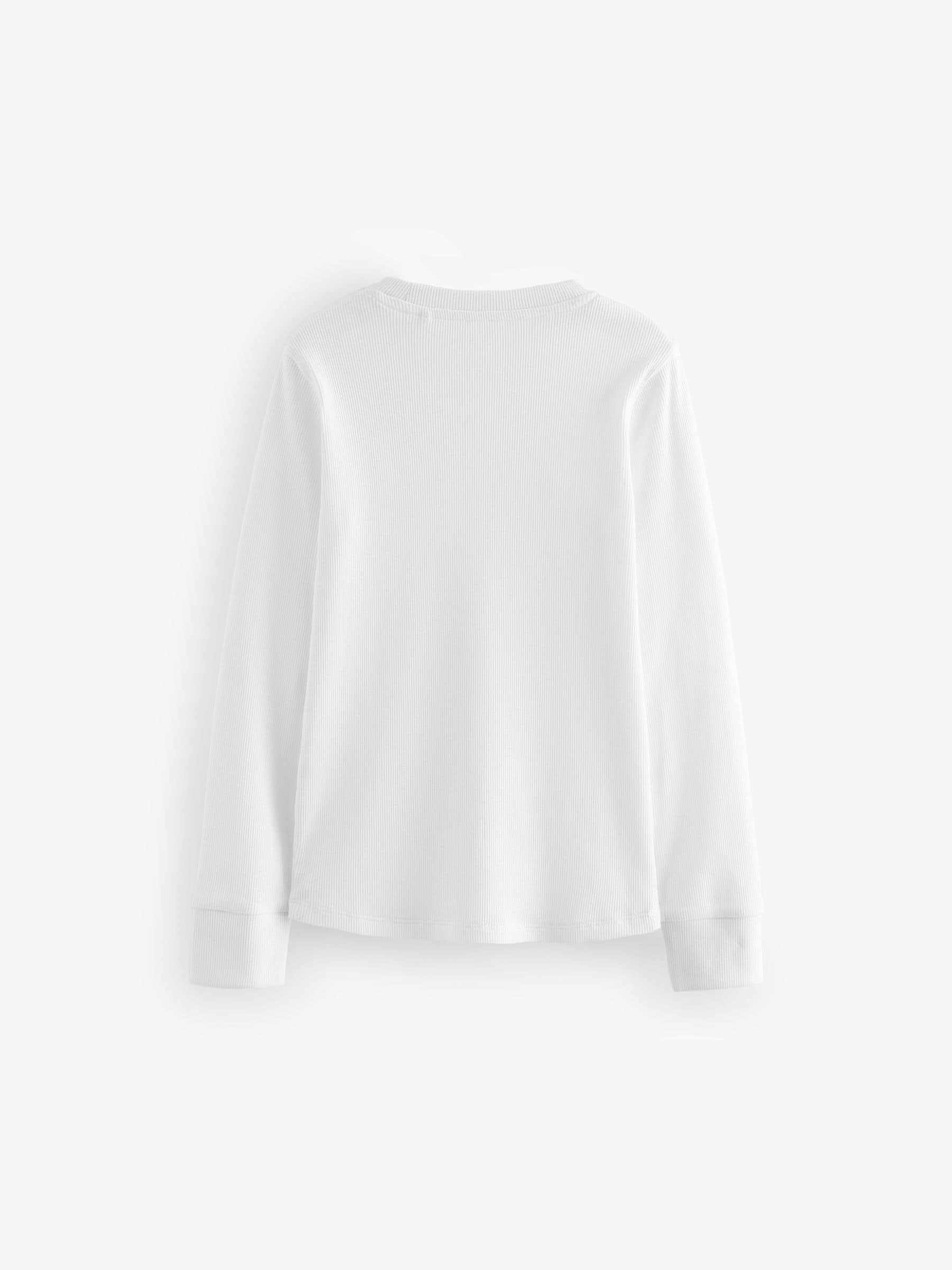 Dsiney Kidz - White 100% Cotton Long Sleeve T-Shirts 3 Pack (1.5-16yrs) image 3