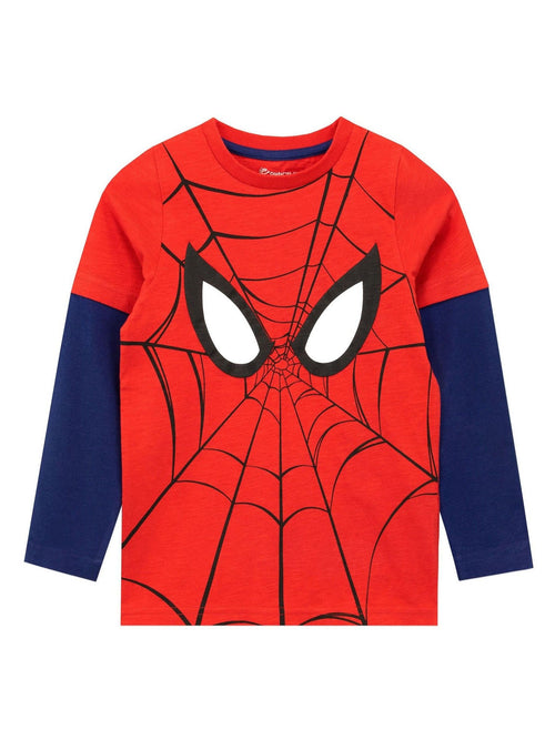 Character Red Spiderman Long Sleeve 100% Cotton Top image 1