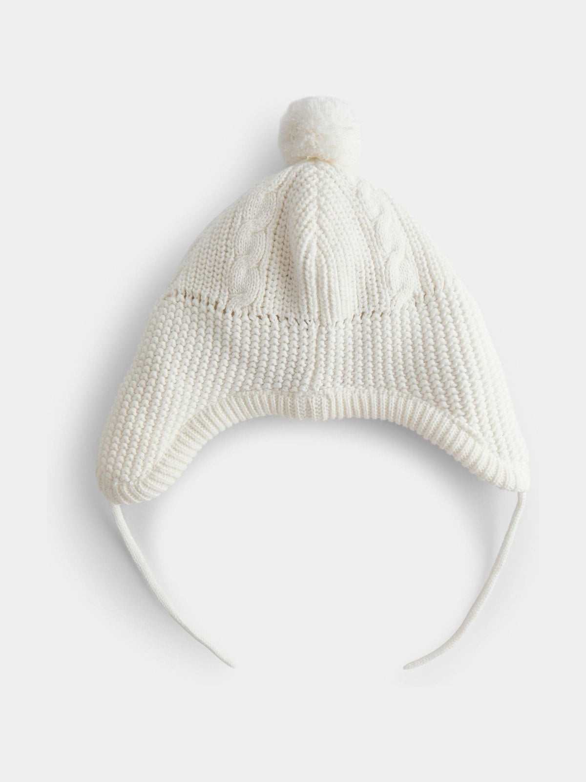Jojo Maman Bébé Natural Pom Pom Cable Hat - image 2