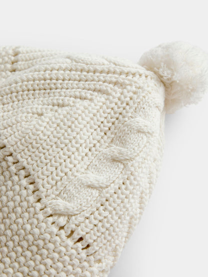 Jojo Maman Bébé Natural Pom Pom Cable Hat - image 3