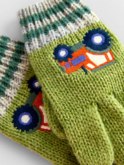 JoJo Maman Bébé Green Tractor Gloves - image 4
