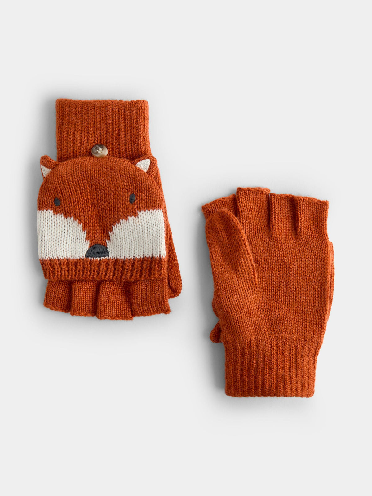 JoJo Maman Bébé Orange Fox Knitted Mittens - image 4