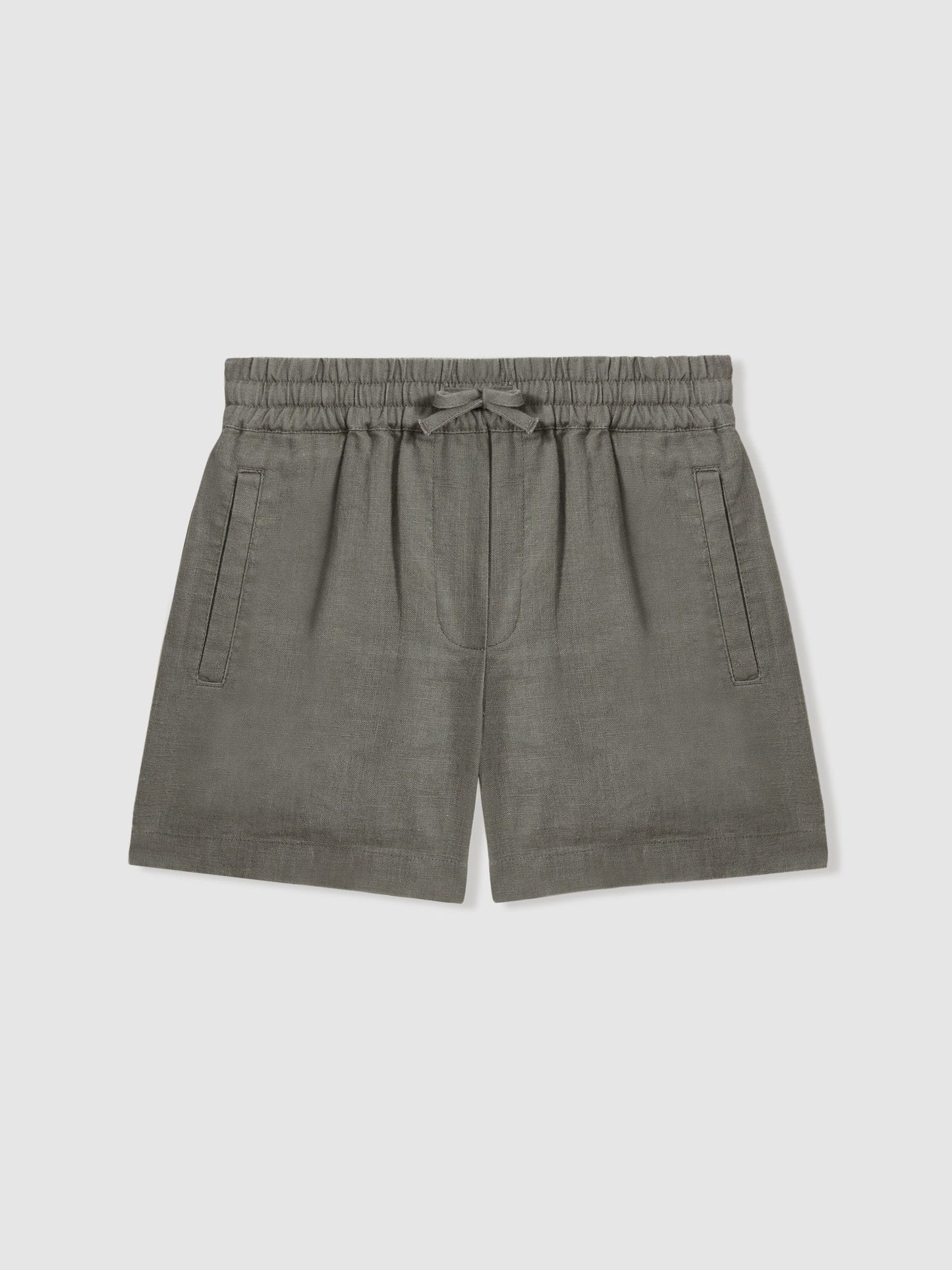 Dsiney Kidz - Reiss Khaki Acen 3-9 yrs Linen Drawstring Shorts image 2