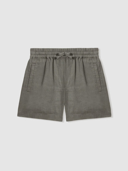 Dsiney Kidz - Reiss Khaki Acen 3-9 yrs Linen Drawstring Shorts image 2