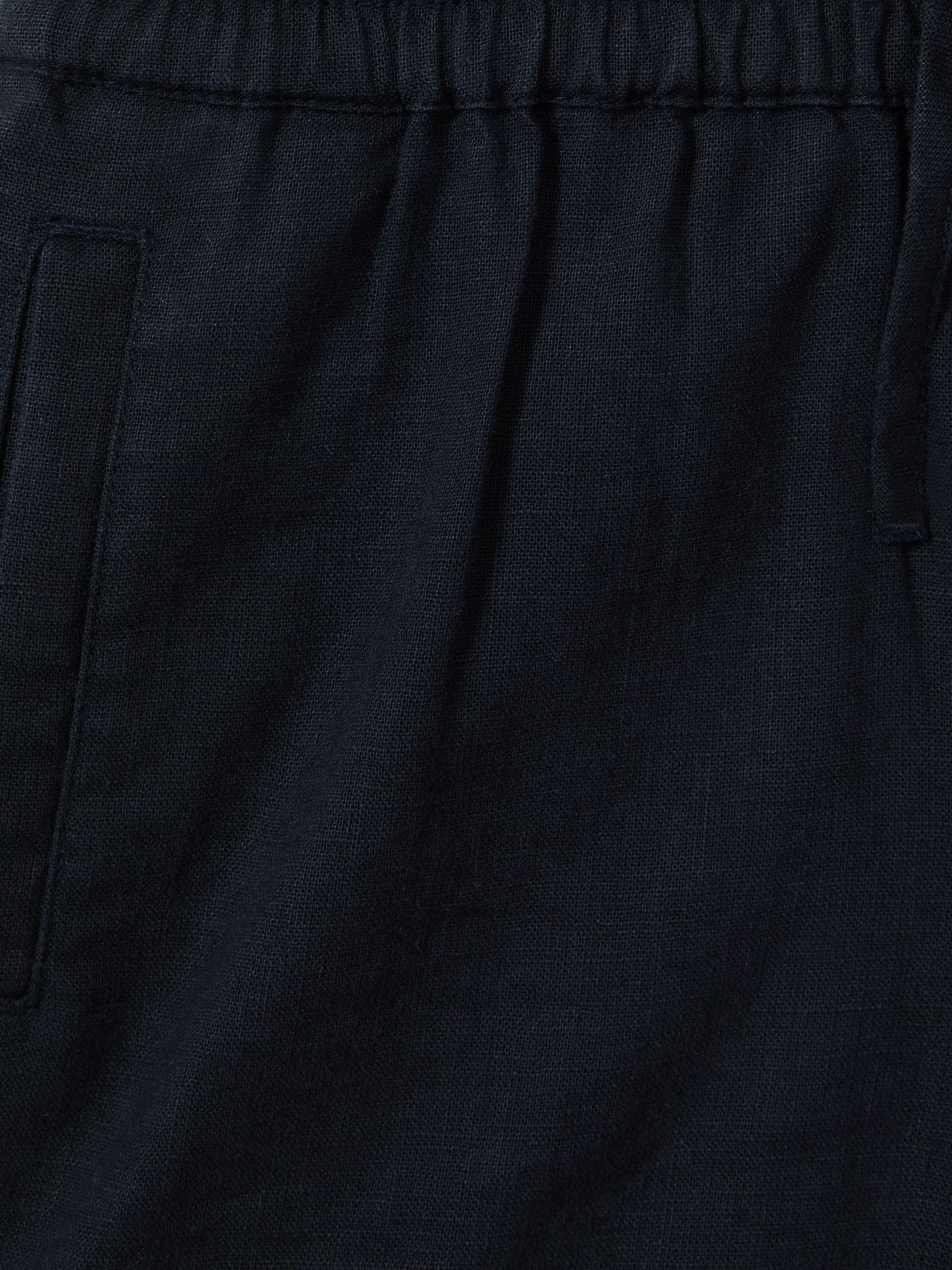 Dsiney Kidz - Reiss Navy Acen 3-9 yrs Linen Drawstring Shorts image 4