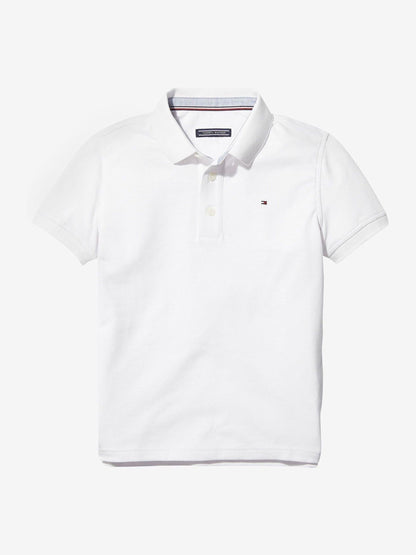 Dsiney Kidz - Tommy Hilfiger Off White Flag Short Sleeve Cotton Rich Polo Shirt image 4