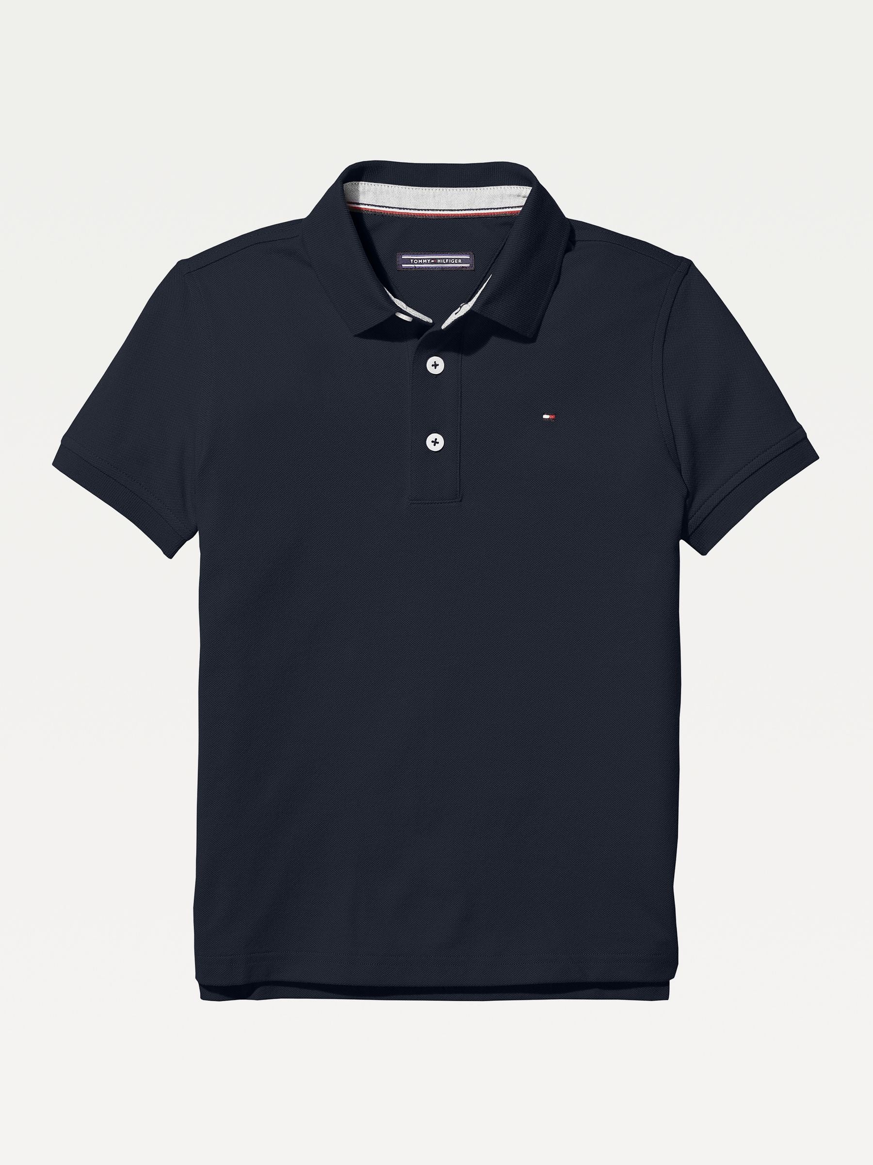 Dsiney Kidz - Tommy Hilfiger Navy Blue Flag Short Sleeve Cotton Rich Polo Shirt image 5