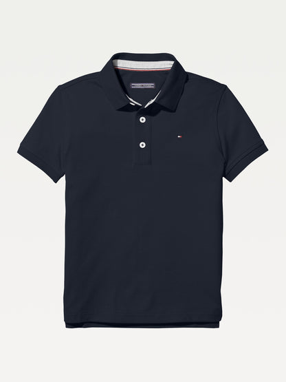 Dsiney Kidz - Tommy Hilfiger Navy Blue Flag Short Sleeve Cotton Rich Polo Shirt image 5