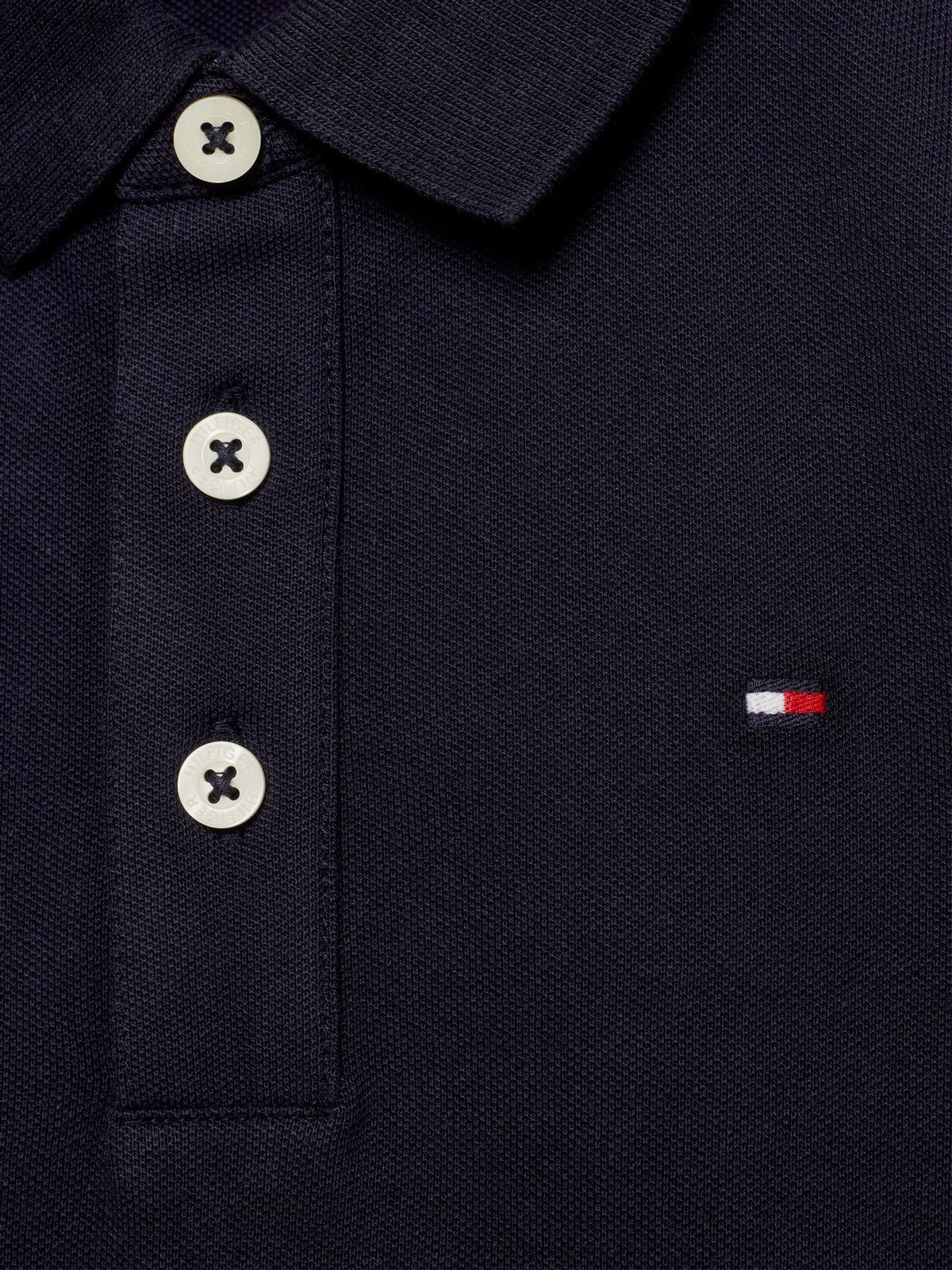 Dsiney Kidz - Tommy Hilfiger Navy Blue Flag Short Sleeve Cotton Rich Polo Shirt image 6