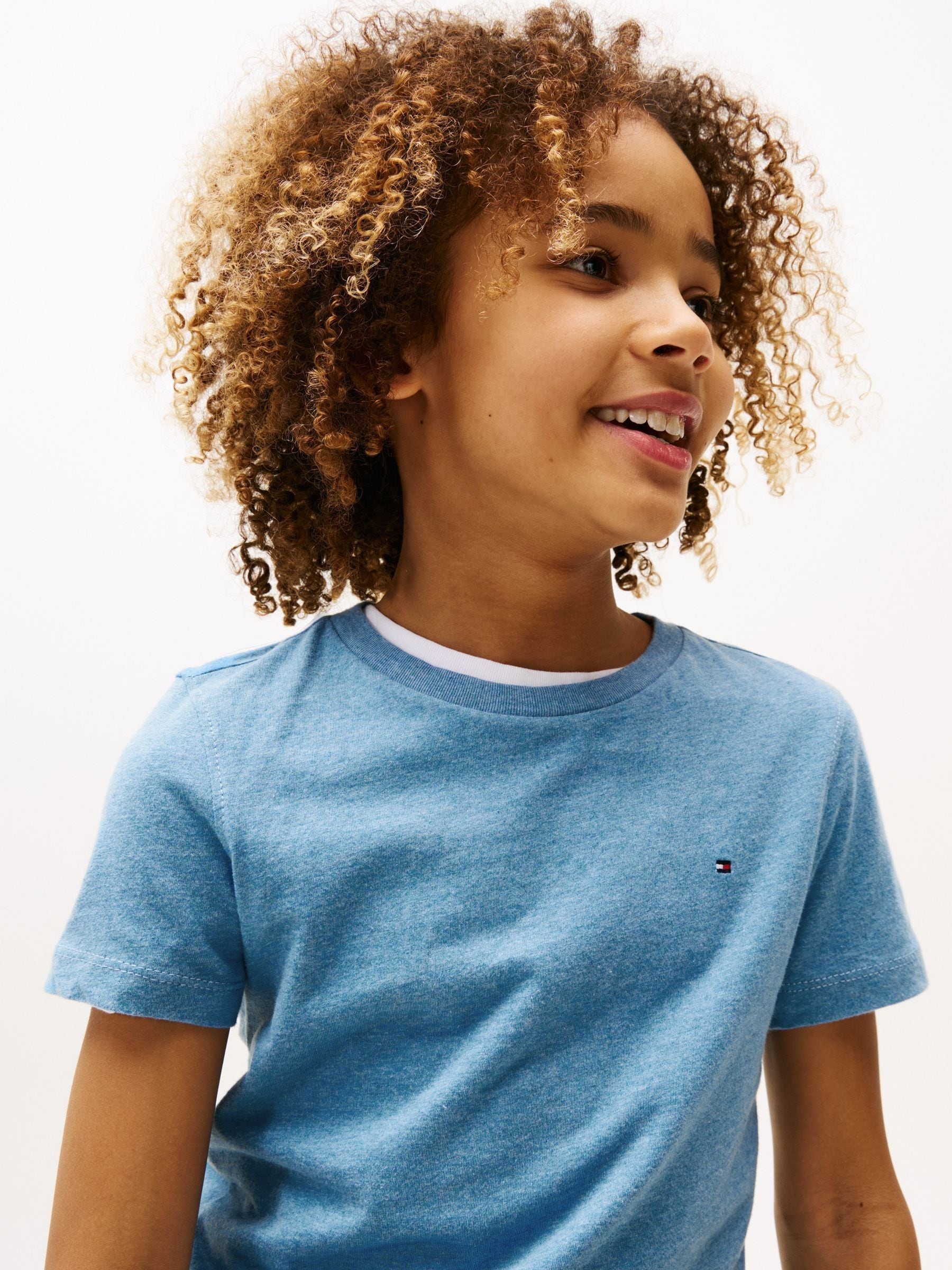 Tommy Hilfiger Blue Basic T-Shirt image 4