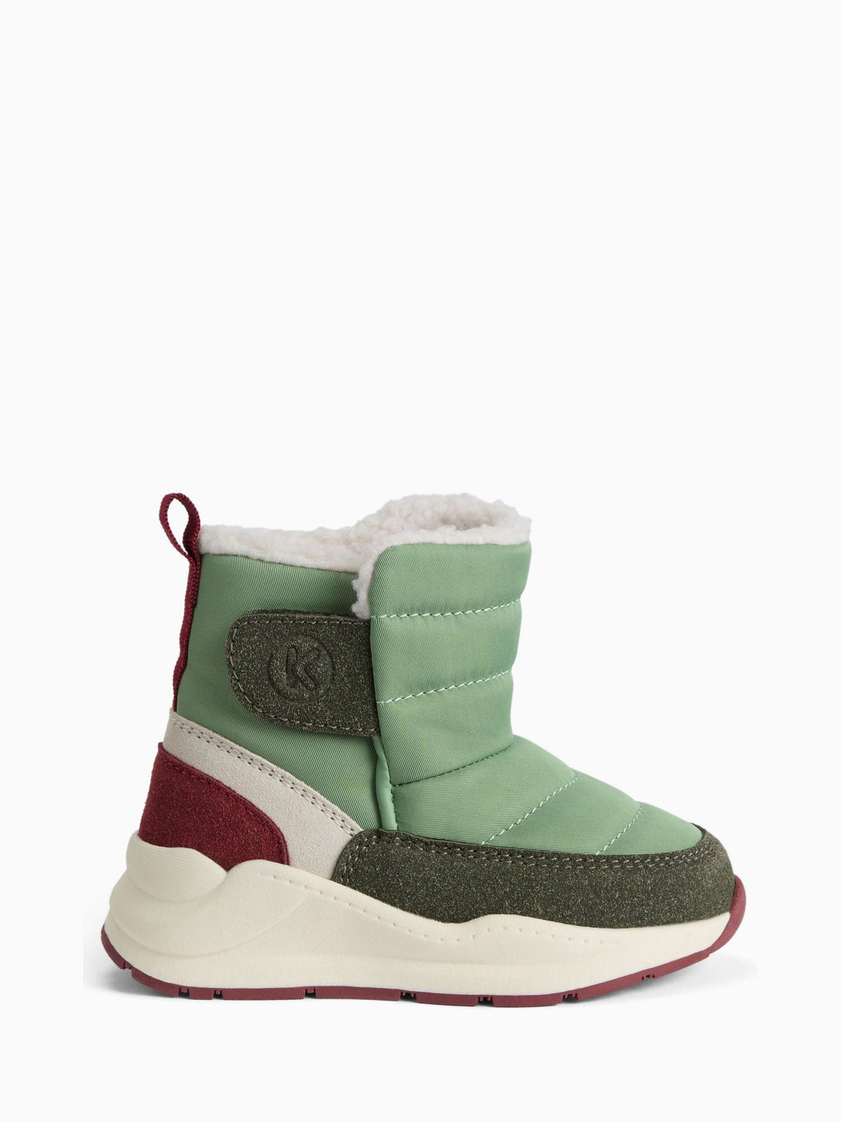 Dsiney Kidz - KIDLY by MORI Green Colourblock Quilted Snow Boots image 2