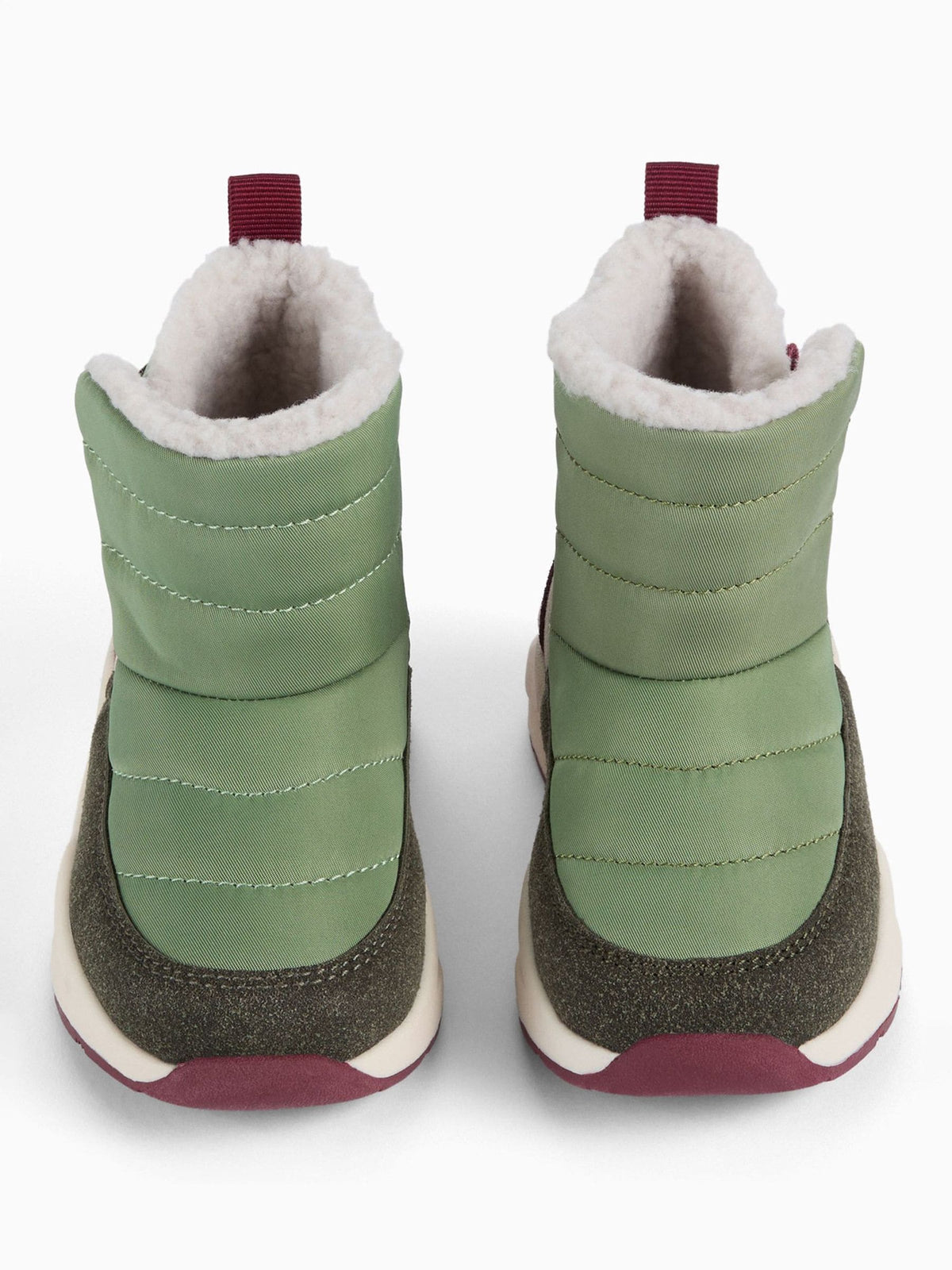 Dsiney Kidz - KIDLY by MORI Green Colourblock Quilted Snow Boots image 4