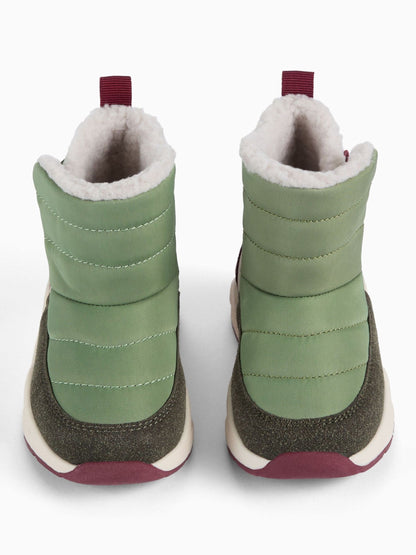 Dsiney Kidz - KIDLY by MORI Green Colourblock Quilted Snow Boots image 4