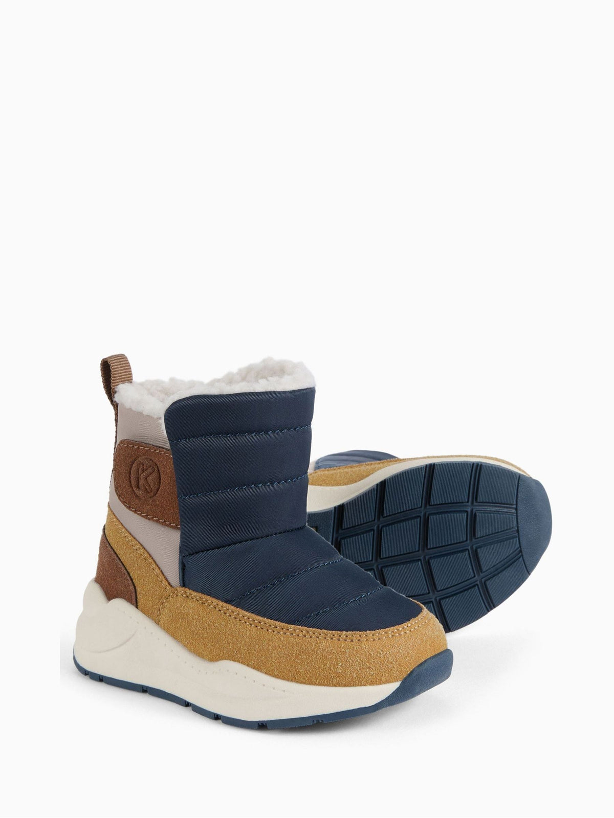 KIDLY by MORI Blue Quilted Snow Boots - image 2
