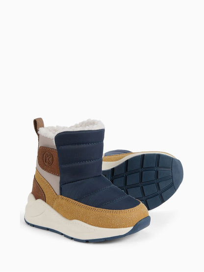 KIDLY by MORI Blue Quilted Snow Boots - image 2