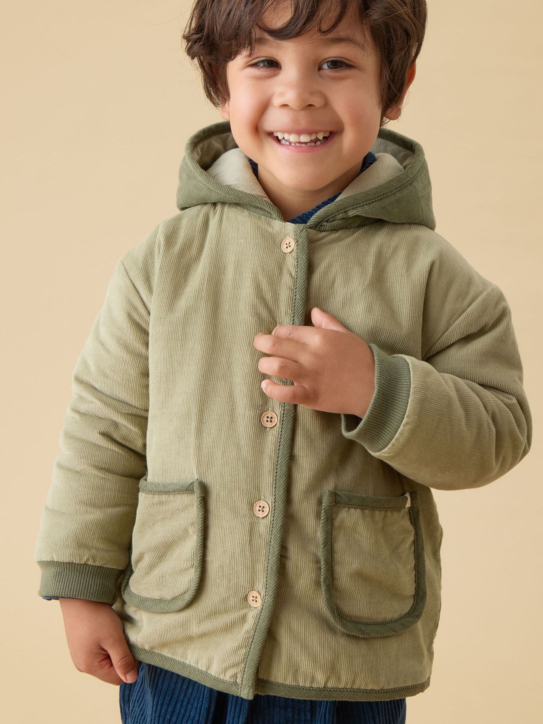 Dsiney Kidz - MORI Green Green Quilted Corduroy Jacket image 1
