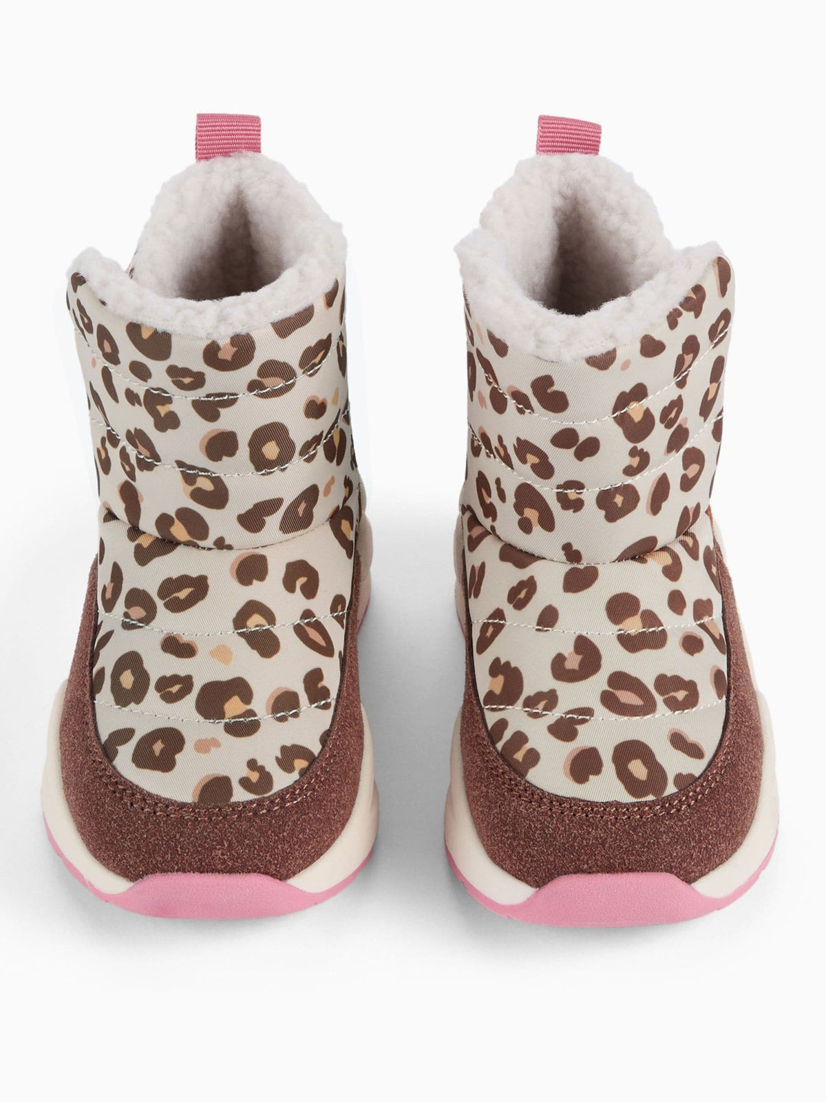KIDLY by MORI Pink Leopord Print Quilted Snow Boots - image 2