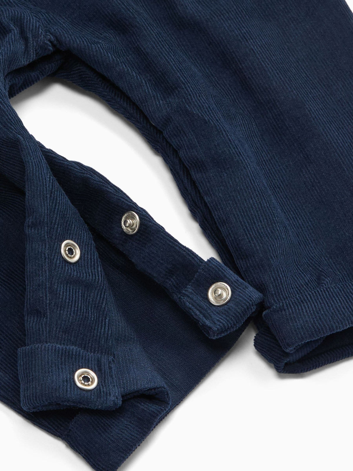 Dsiney Kidz - MORI Navy Blue Soft Corduroy Dungarees image 3