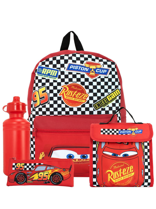 Character Red Cars 4 Pc Backpack Set image 1