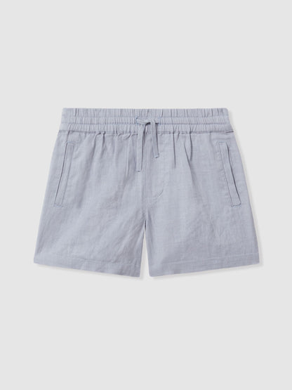 Dsiney Kidz - Reiss Soft Blue Acen 3-9 yrs Linen Drawstring Shorts image 1