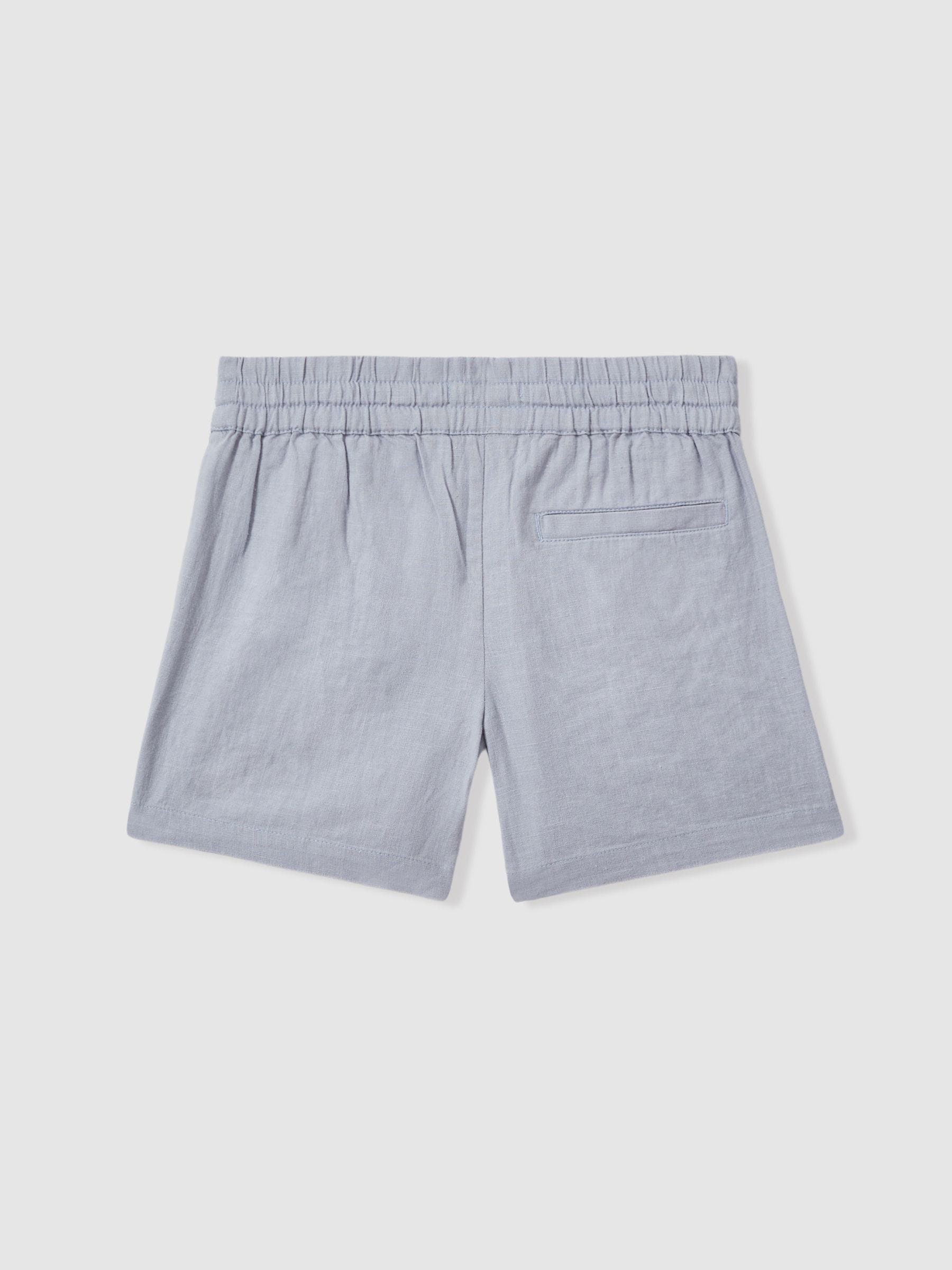 Dsiney Kidz - Reiss Soft Blue Acen 3-9 yrs Linen Drawstring Shorts image 2