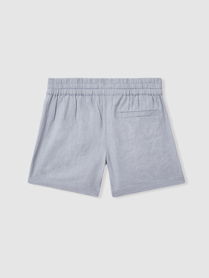 Dsiney Kidz - Reiss Soft Blue Acen 3-9 yrs Linen Drawstring Shorts image 2