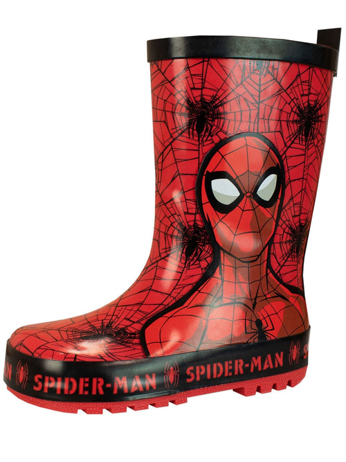 Character Red Spiderman Printed Wellies image 1