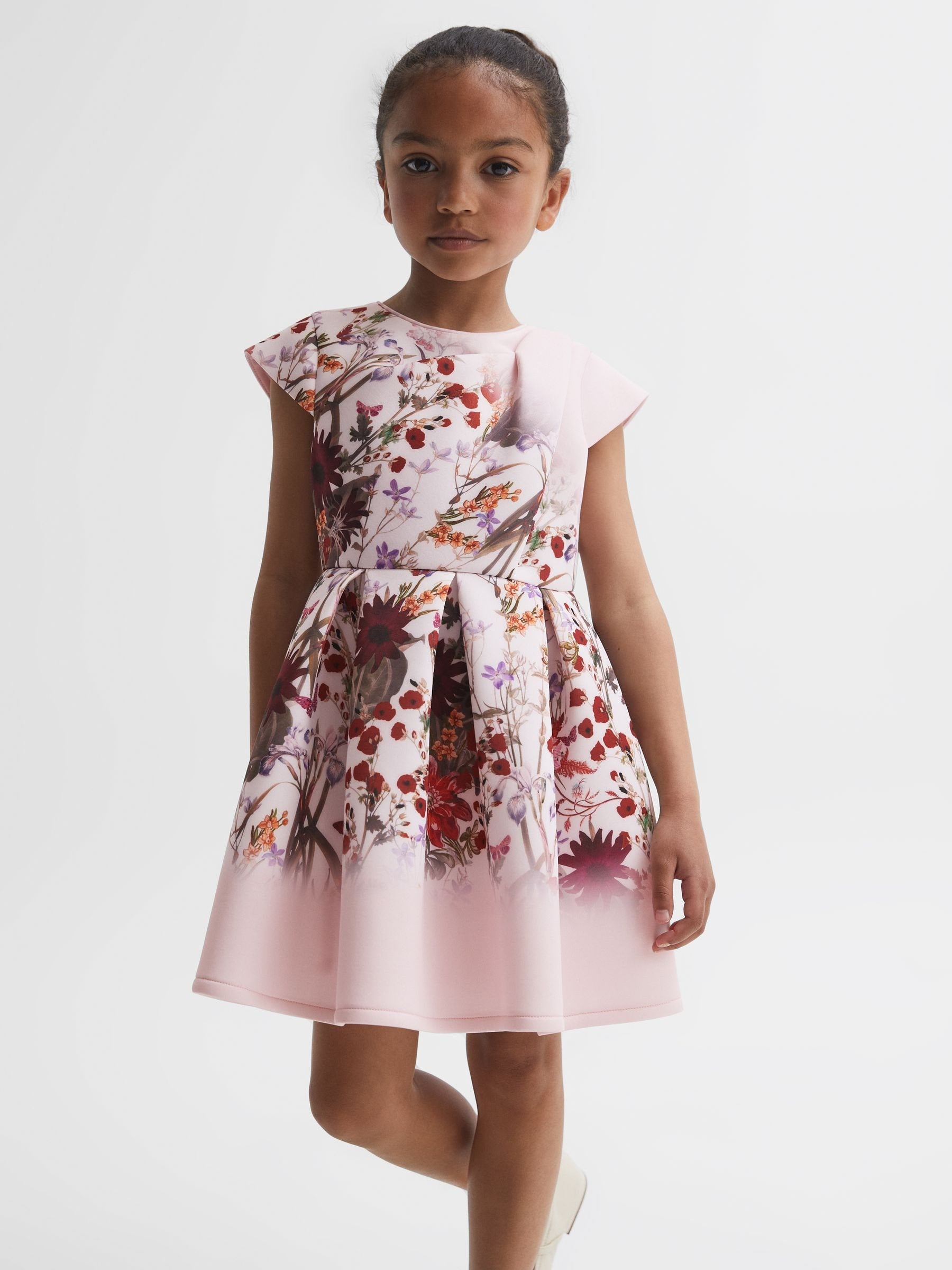Dsiney Kidz - Reiss Multi Tammy 4-9 yrs Scuba Floral Printed Dress image 3