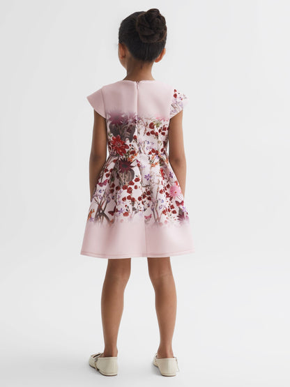 Dsiney Kidz - Reiss Multi Tammy 4-9 yrs Scuba Floral Printed Dress image 5
