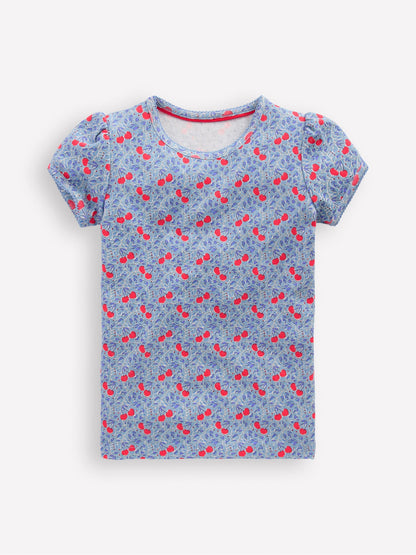 Boden Blue Short Sleeve Pointelle Top image 1