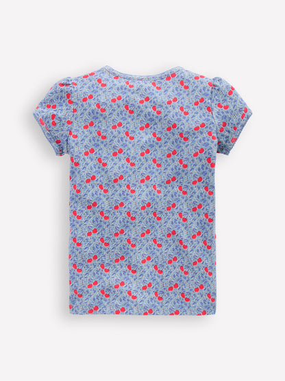 Boden Blue Short Sleeve Pointelle Top image 2