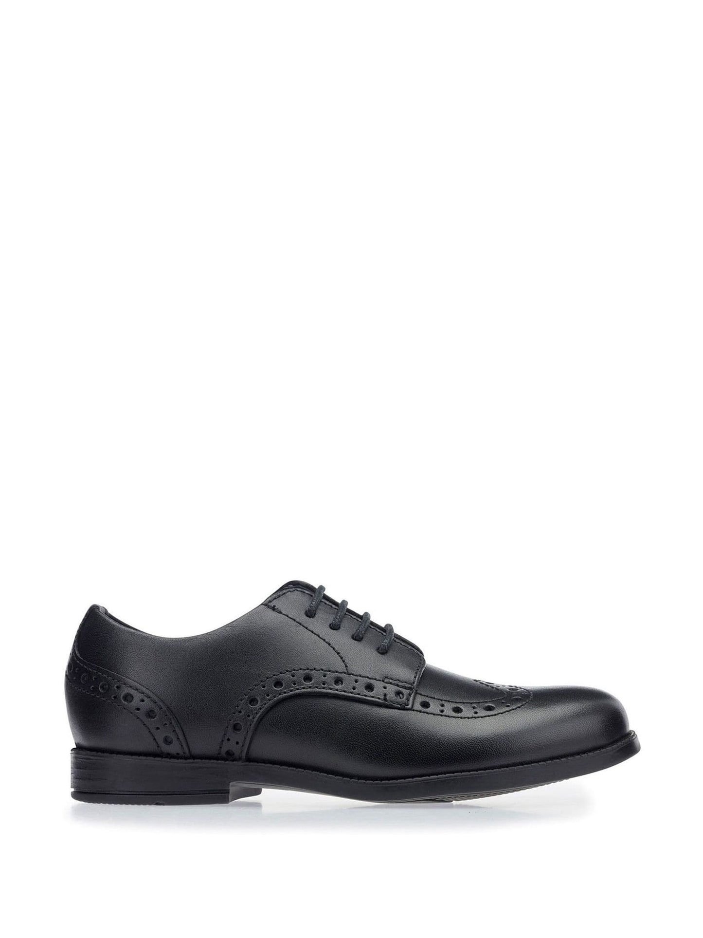 Black Brogue Pri Patent Leather Smart School Shoes image 1